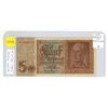Image 1 : Germany – Nazi Third Reich. 1942 5 Reichsmark Reichsbanknote. Eagle and Swastika. VF.