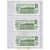 Image 2 : Canada. Set of 3 1973 $1 notes with Consecutive Serial Numbers. Crow-Bouey signatures. AMZ Prefix. B
