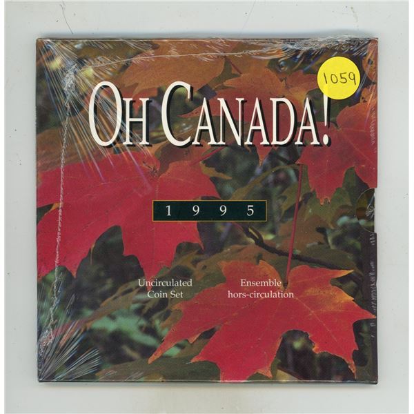 1995 Oh Canada Uncirculated Coin Set. Housed in its unopened Royal Canadian Mint folder.