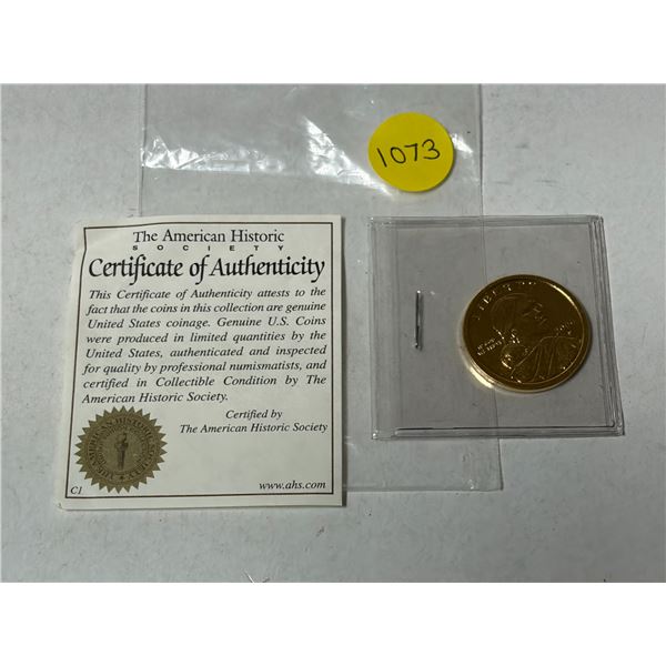 U.S. 2000P Sacagawea Dollar. Certified.