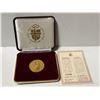 Image 1 : 1984 Papal Visit to Canada Official Medal. Gold Plated. Minted by the Lombardo Mint. Housed in its o