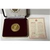 Image 2 : 1984 Papal Visit to Canada Official Medal. Gold Plated. Minted by the Lombardo Mint. Housed in its o