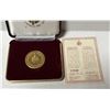 Image 3 : 1984 Papal Visit to Canada Official Medal. Gold Plated. Minted by the Lombardo Mint. Housed in its o