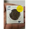 Image 1 : Lower Canada Bouquet Sous. Un Sou. Pre-Confederation Half Penny Token. Holed.