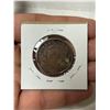 Image 2 : Lower Canada Bouquet Sous. Un Sou. Pre-Confederation Half Penny Token. Holed.