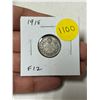 Image 1 : 1918 Canadian Silver 10 Cents. Issued the year of the end of World War I. F12.