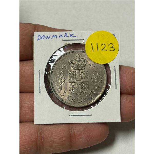 Denmark. 1973 5 Kroner. Uncirculated.