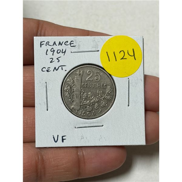 France. 1904 25 Centimes. VF.