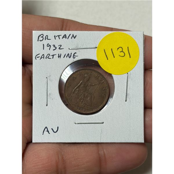 Great Britain. 1932 Farthing. George V. AU.