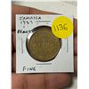 Image 1 : Jamaica. 1937 1 Penny. First issue of King George VI. Fine.