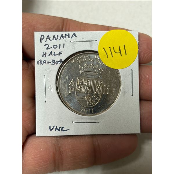 Panama 2011 Half Balboa. Uncirculated.
