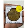 Image 1 : 1933 Regina medal. Commemorating the First World’s Grain Exhibition and Conference Regina 1