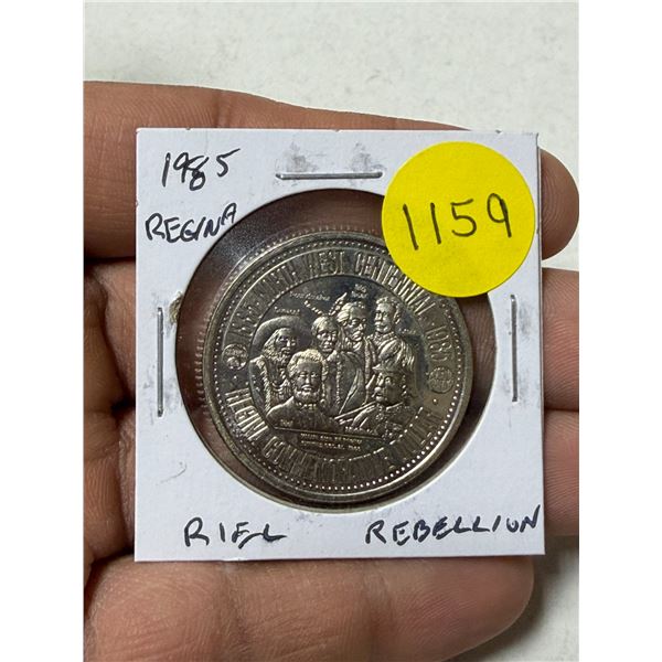 1985 Regina Trade Dollar. Commemorates the 100th Anniversary of the Riel Rebellion. BU.