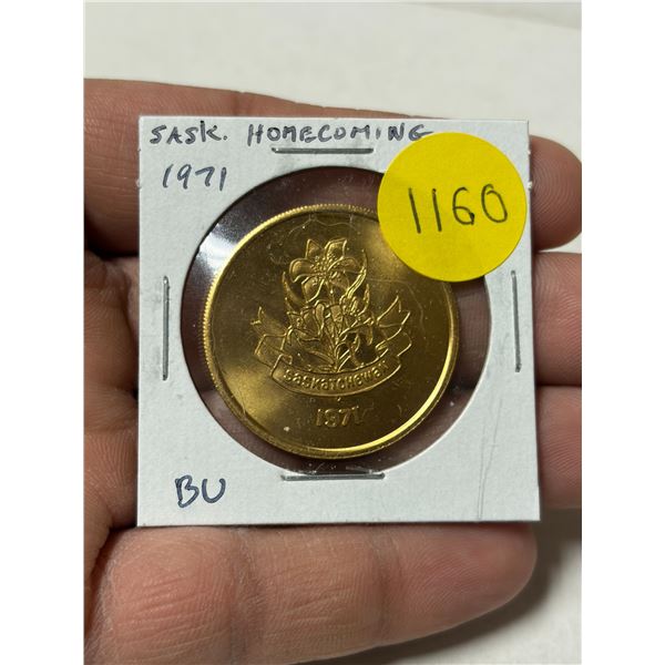 1971 Saskatchewan Homecoming medal. BU.