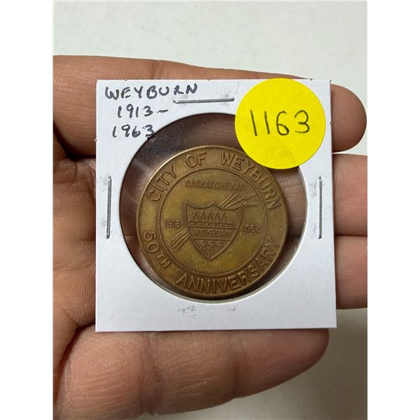 1913 – 1963 Weyburn medal. BU.