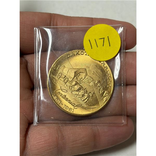 1861 – 1961 Dakota Territories Centennial Trade Dollar. BU.