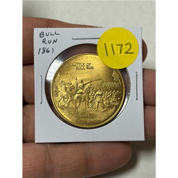 1861 Battle of Bull Run medal. The first shot of the Civil War. BU.
