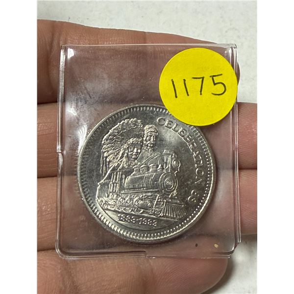 1883 – 1983 Medicine Hat Trade Dollar. Uncirculated.