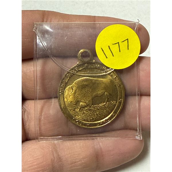 Wind Cave National Park South Dakota medal. Buffalo. Uncirculated.