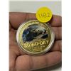 Image 1 : 1944 – 2024 80th Anniversary of D-Day medal. Colourized. Allied Tank at D-Day. BU.