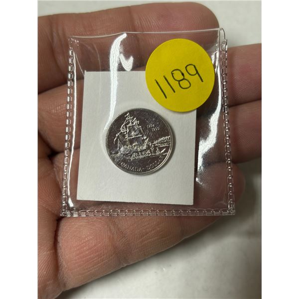 1999 Voyage of Juan Perez Sterling Silver Pin. BU.