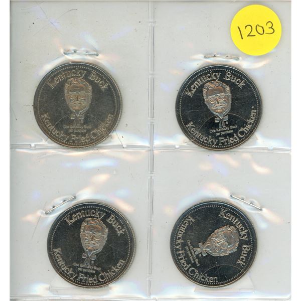 Set of 4 KFC Kentucky Bucks redeemable in Saskatchewan and Alberta.