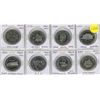 Image 1 : Set of 8 Moose Jaw Trade Dollars including Snowbirds.
