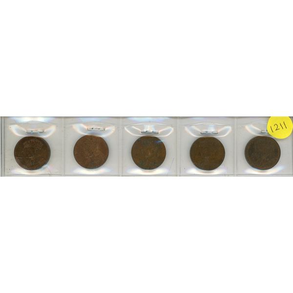 Set of 5 1939 Royal Visit to Canada medals.