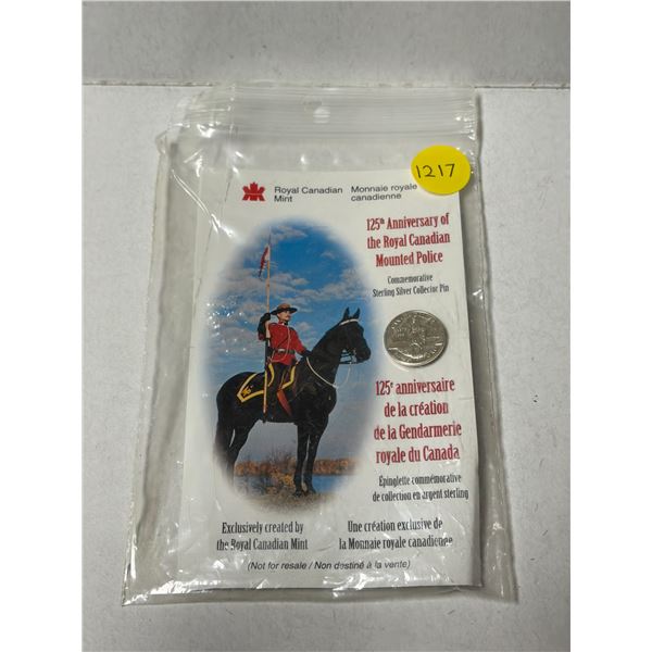 125h Anniversary of the RCMP Sterling Silver Pin.