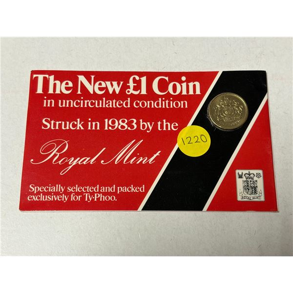 Royal Mint 1983 1 Pound coin.