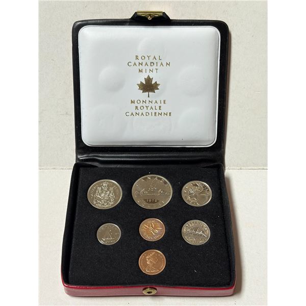1972 7-coin Nickel Custom set with 2 Small Cents. Housed in its original RCM case.