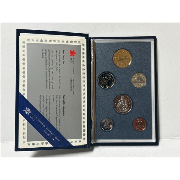1991 Specimen set. Includes the Scarce 1991 25 Cents. 6-coin set. Housed in its original RCM case.