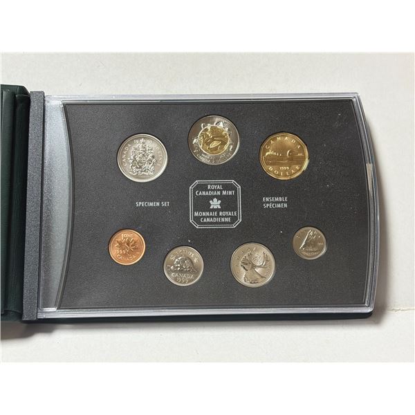 1999 Special Edition Specimen set. 7-coin set with Nunavut Toonie. Housed in its original RCM case.