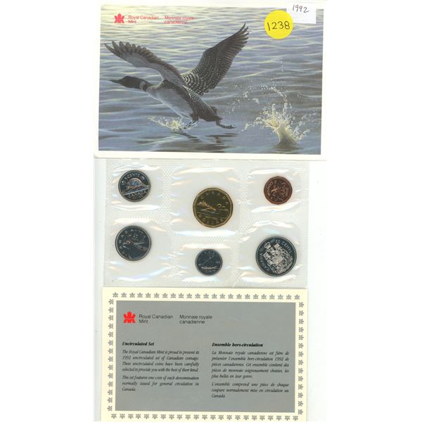 1992 Proof Like Set. Includes the Scarce 1992 Caribou 25 Cents.