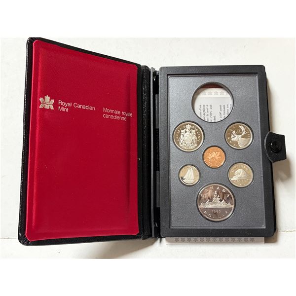 1985 Double Dollar Proof Set. Missing the Silver Dollar. Housed in its original RCM case.