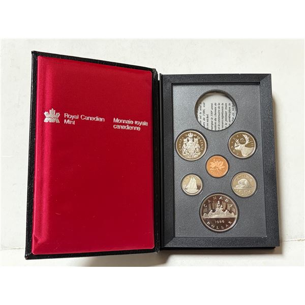 1986 Double Dollar Proof Set. Missing the Silver Dollar. Housed in its original RCM case.