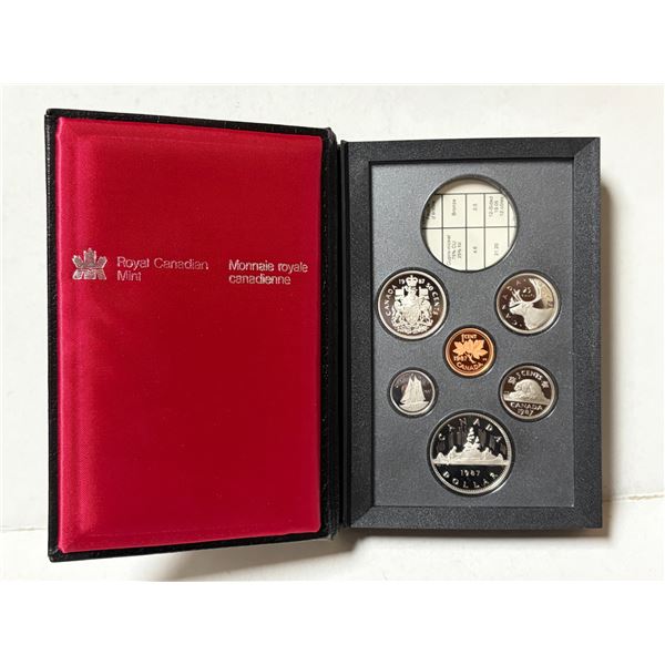 1987 Double Dollar Proof Set. Missing the Silver Dollar. Housed in its original RCM case.