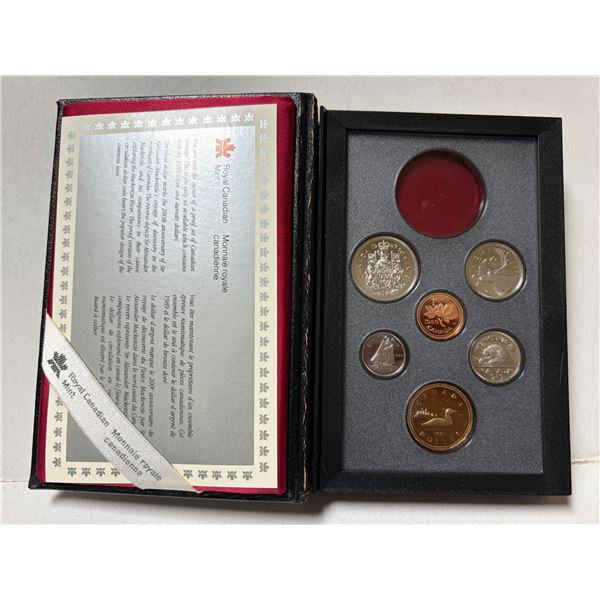 1989 Double Dollar Proof Set. Missing the Silver Dollar. Housed in its original RCM case.