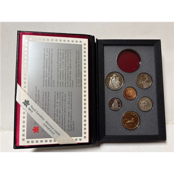 1990 Double Dollar Proof Set. Missing the Silver Dollar. Housed in its original RCM case.
