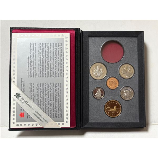 1995 Double Dollar Proof Set. Missing the Silver Dollar. Housed in its original RCM case.