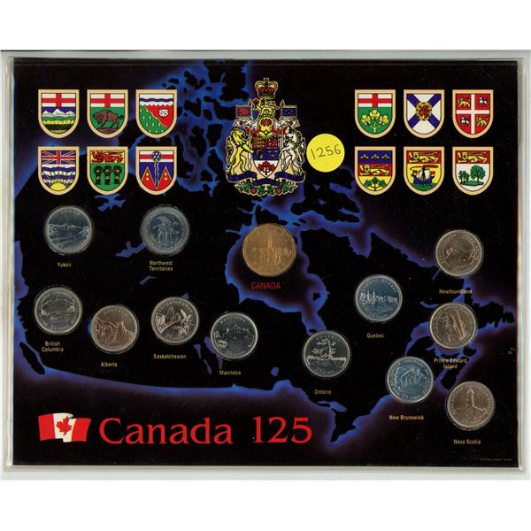 1867 – 1992 Canada 125 set. Includes a 25 Cents for all 12 Provinces and Territories plus a