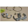 Image 3 : 3 pairs of non-magnetic silver earrings- cannot verify the authenticity