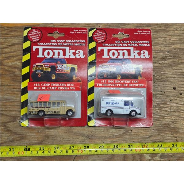 2 diecast sealed tonka vehicles