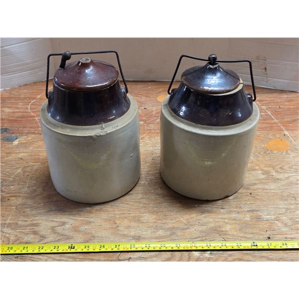 2 antique pickle jugs