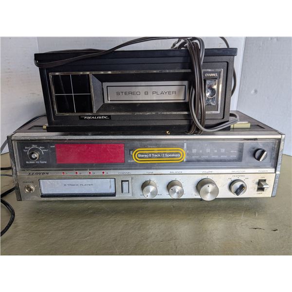 2 vintage 8-track players