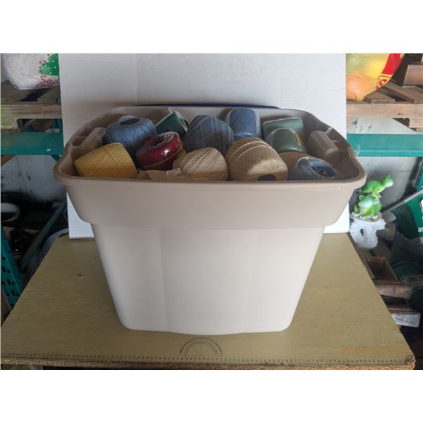 22 Gallon tote full of embroidery/crossstitching string