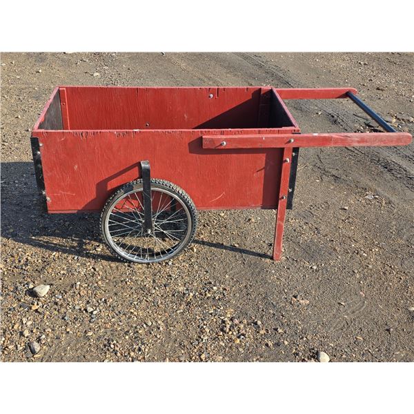 Wooden garden cart- 68" by 30" by 27"H
