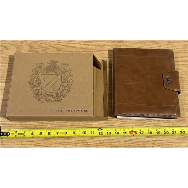 Brown Cutter & Buck Legacy Collection Leather Tablet Case.