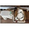 Image 2 : Straight stairlift system, with its motorized chair unit, padded seat, and an extruded aluminum modu