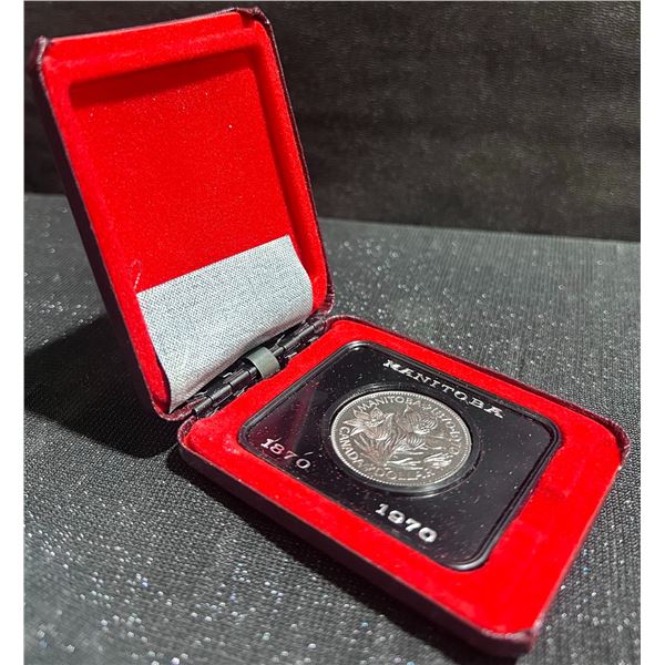 1970 Manitoba Centennial Silver Dollar Coin in Original Case